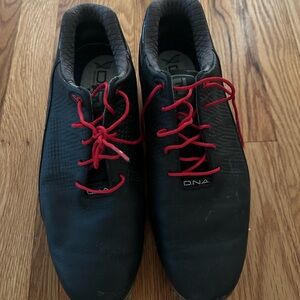 FootJoy Black Athletic Golf Shoes with Red Laces